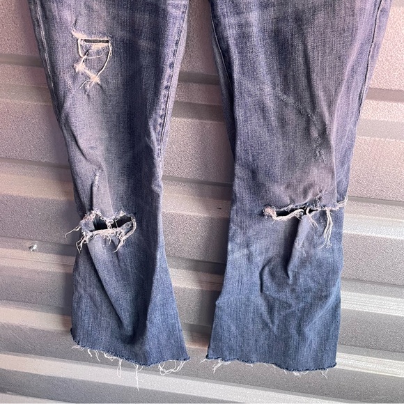 Citizens of humanity cropped raw hem flare jeans - Picture 2 of 7